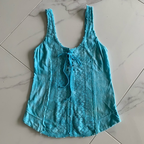 Free People Tops - 💜💜FREE PEOPLE TURQUOISE TOP💜💜